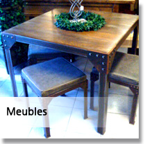 Table métallique OHREL menu